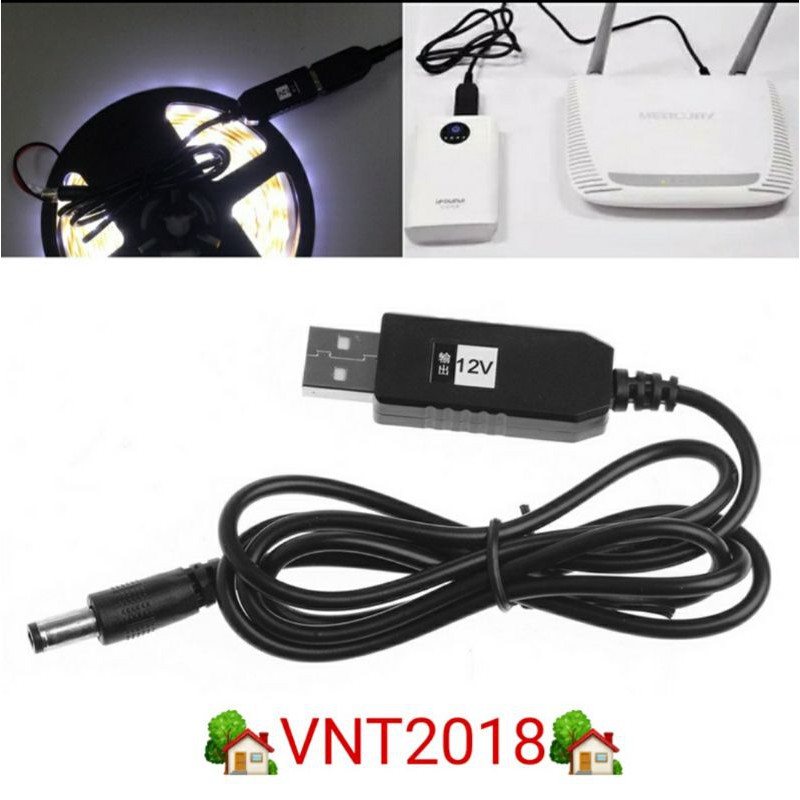 Dây chuyển đổi nguồn từ USB 5V sang 12V