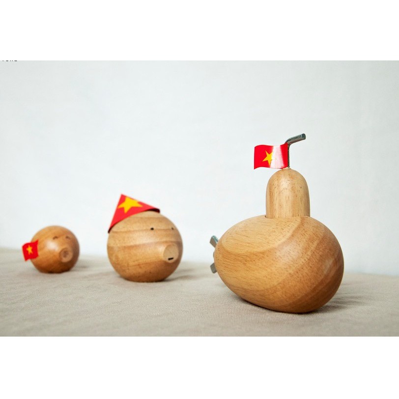 Đồ chơi gỗ cho bé an toàn dễ thương đồ trang trí decor quà tặng độc đáo mô hình tàu ngầm DC07