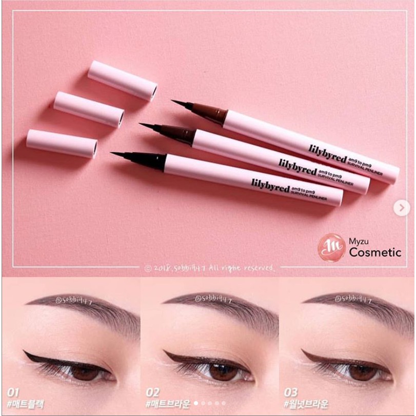 Dạ Kẻ Mắt Lilybyred am9 to pm9 Survival Pen Liner