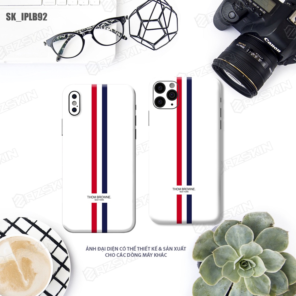 Miếng Dán Skin IPhone 14 Pro Max Thom Brown Trắng |SK_IPLB92| Chất Liệu Film 3M Cắt CNC, Bền Màu, Không Đế Lại Keo Bám