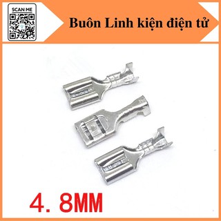 Bộ 100 Đầu cos 4.8,cos relay, cos xe máy, đầu cos dây điện có bọc nhựa