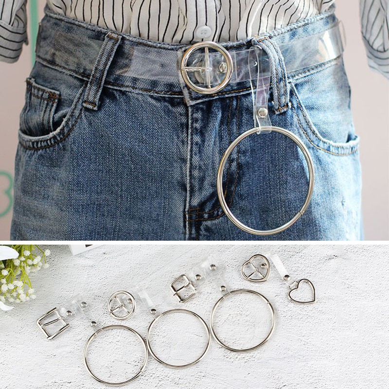 Thắt lưng nhựa PVC trong suốt cá tính sang trọng dành cho nữ