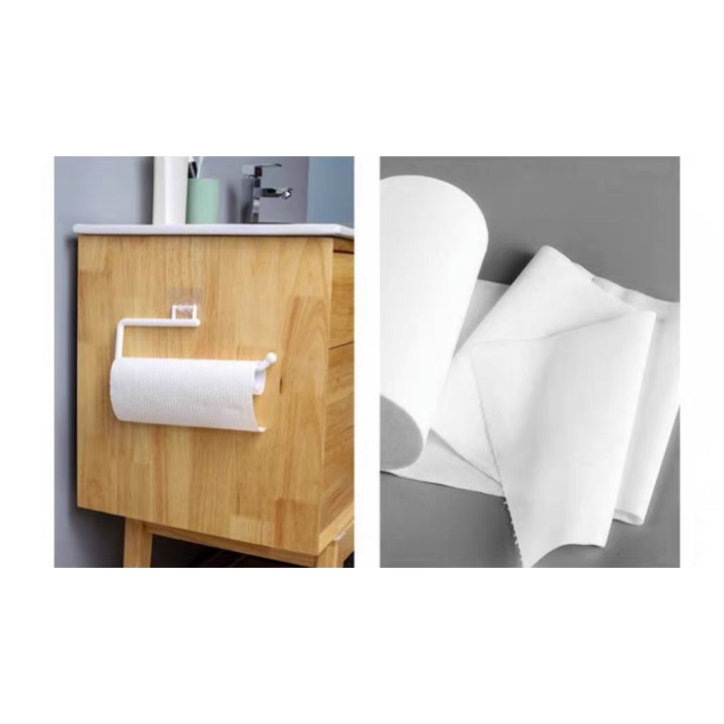 Gía Treo Dán Tường Treo Cuộn Giấy Vệ Sinh, Khăn Lau Bếp, Khăn Tắm GT01