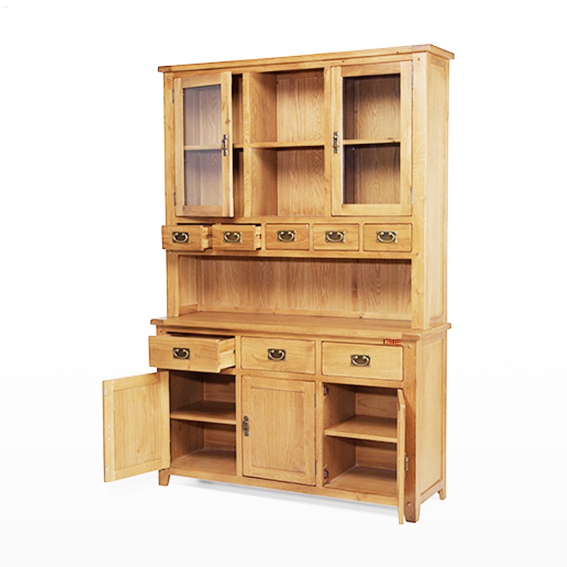 Tủ bếp 3 cánh Rustic gỗ sồi IBIE