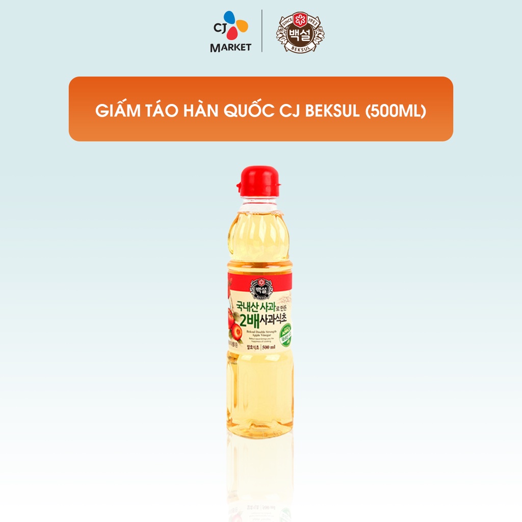 [Chỉ giao HCM] Giấm táo Hàn Quốc CJ Beksul 500ml - Nhập khẩu từ Hàn Quốc