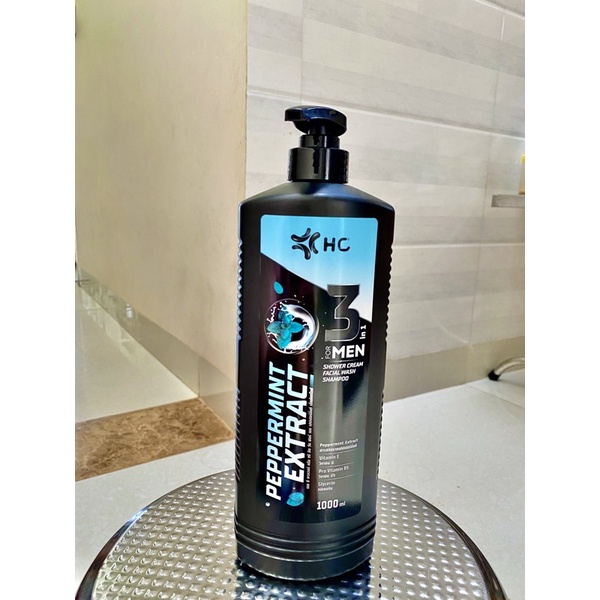 Sữa Tắm Dầu Gội HC For Men Bạc Hà Mát Lạnh (3 in 1) 1000ml