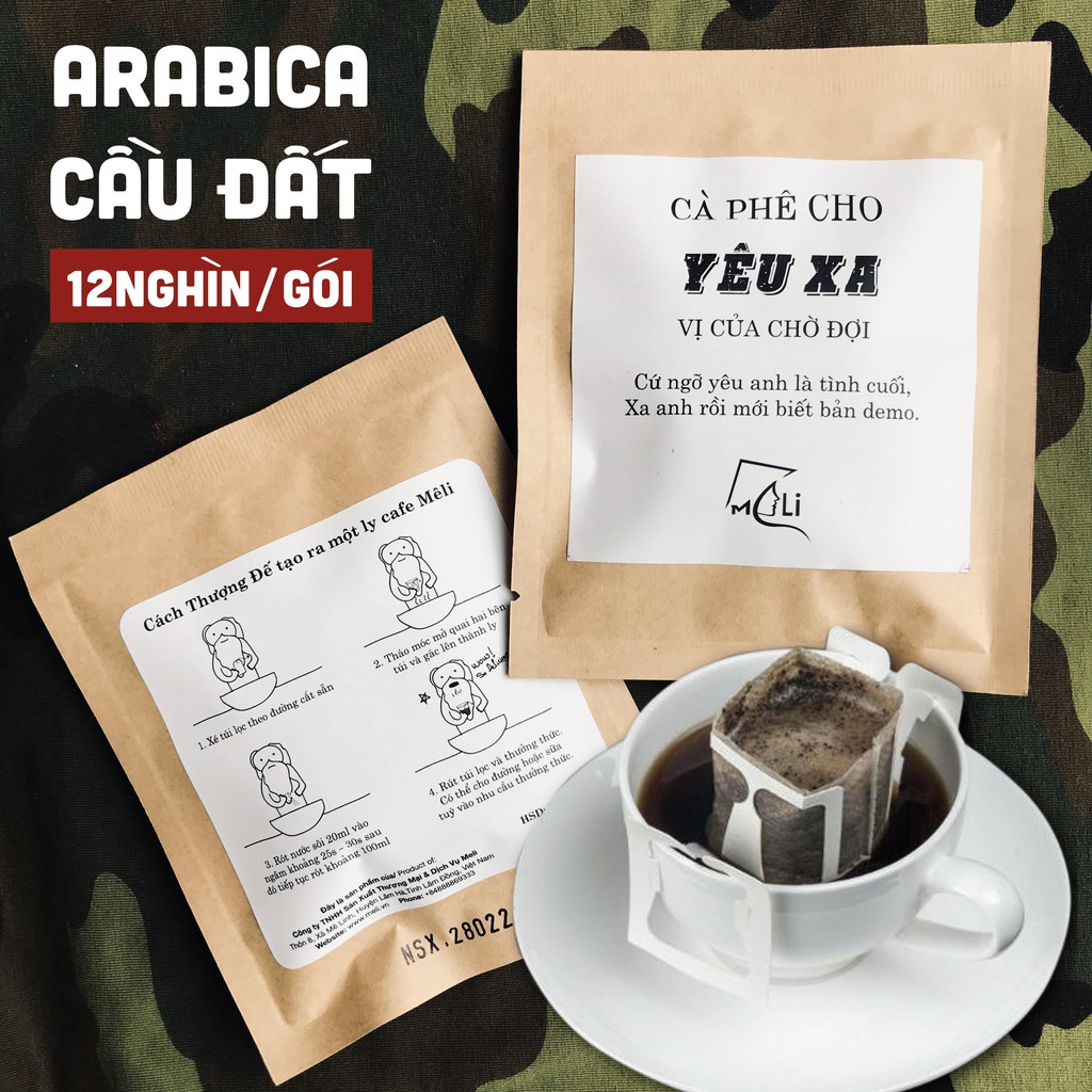 Cà Phê Phin Giấy Arabica Và Robusta Tiện Dụng Nguyên Chất 100%