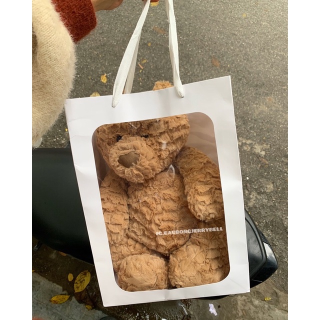 Gấu Bông Bartholomew Bear full tag JellyCat Lông Xước Siêu Mềm Mịn