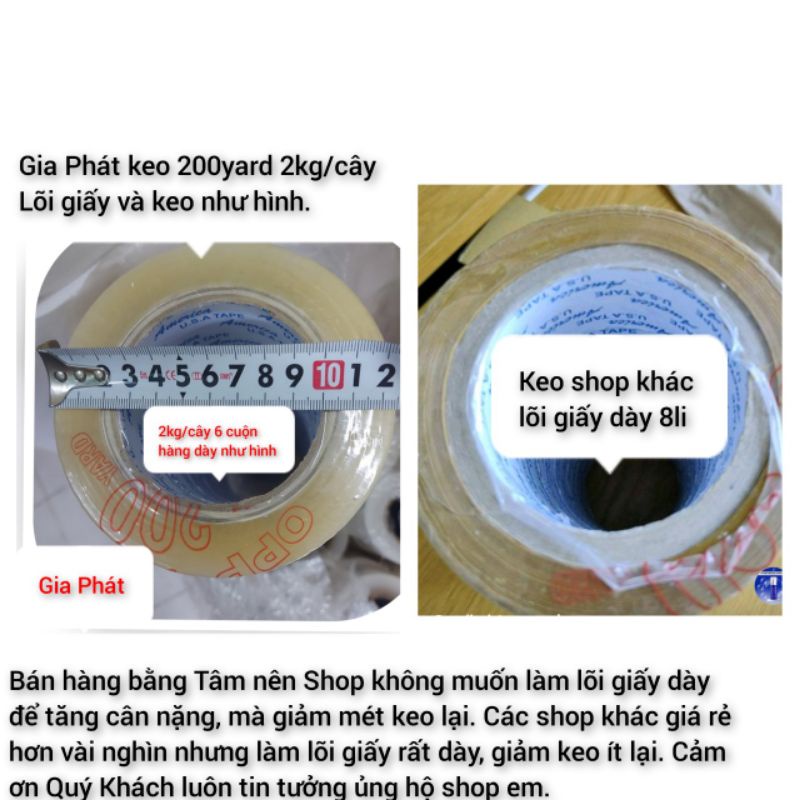 [XẢ KHO] Băng keo băng dính trong /đục 4,8cm-200yard ( 2kg/cây 6 cuộn)