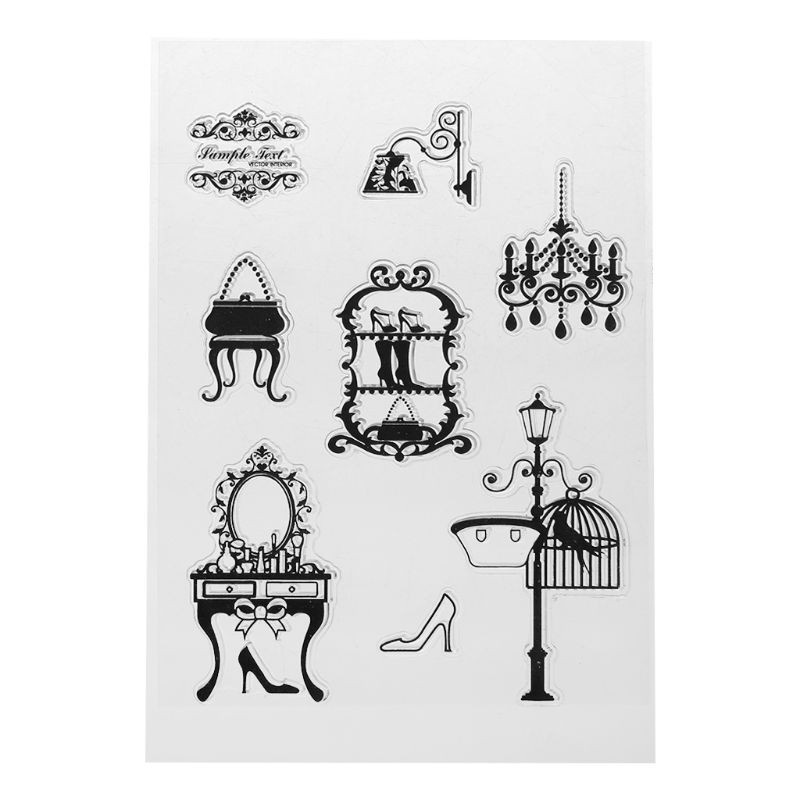 Con Dấu Silicon Trong Suốt Dập Nổi Họa Tiết Lá Cây Dùng Trang Trí Sổ Tay / Album Ảnh / Thiệp Thủ Công Diy