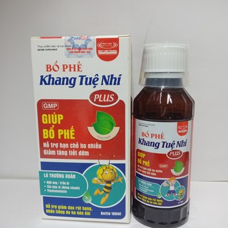 KHANG TUỆ NHI PLUS LỌ 100ML GIÚP BỔ PHẾ GIẢM HO LONG ĐỜM