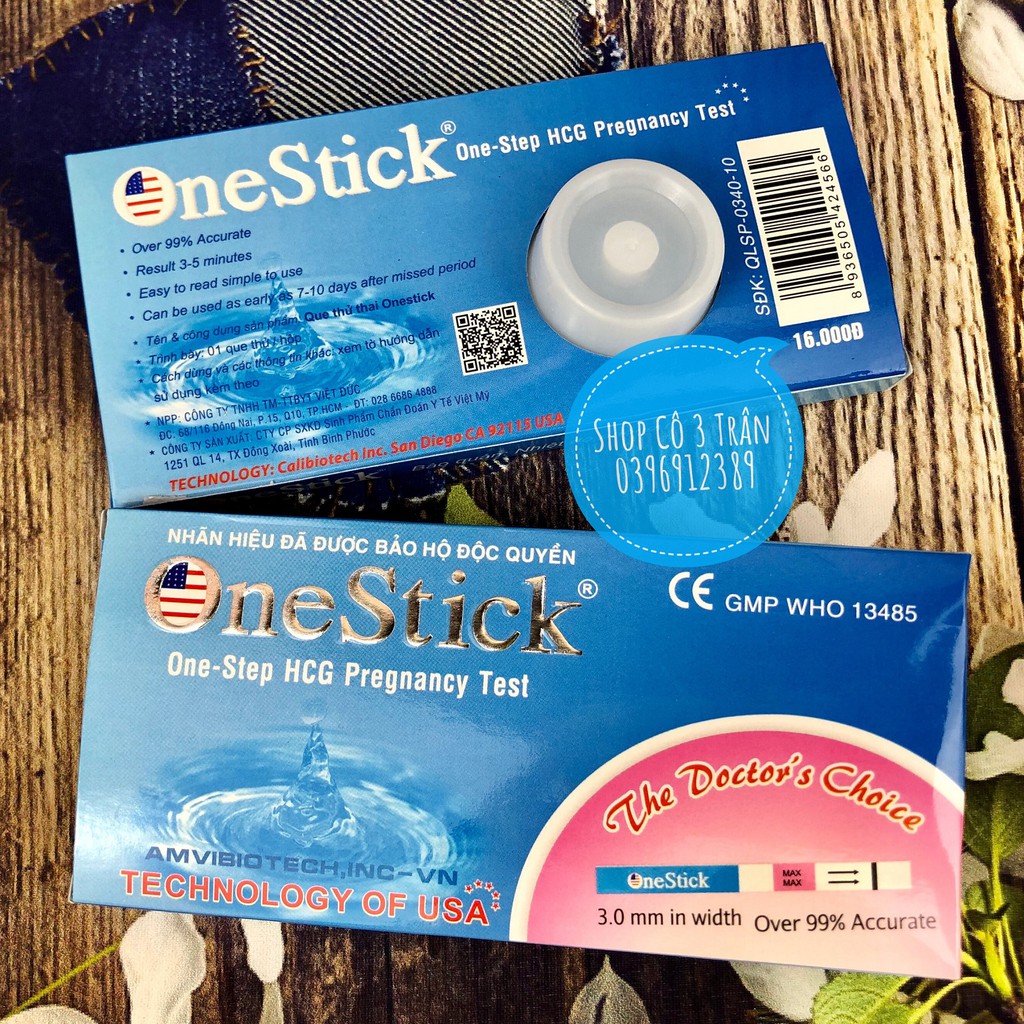 Que Thử thai OneStick - Phát hiện thai sớm - Sản phẩm của Công Ty TNHH TM-TTBYT Việt Đức