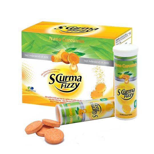 SCurma Fizzy - Viên sủi Hướng đích Nano Curcumin cho viêm loét dạ dày và trào ngược dạ dày | BigBuy360 - bigbuy360.vn