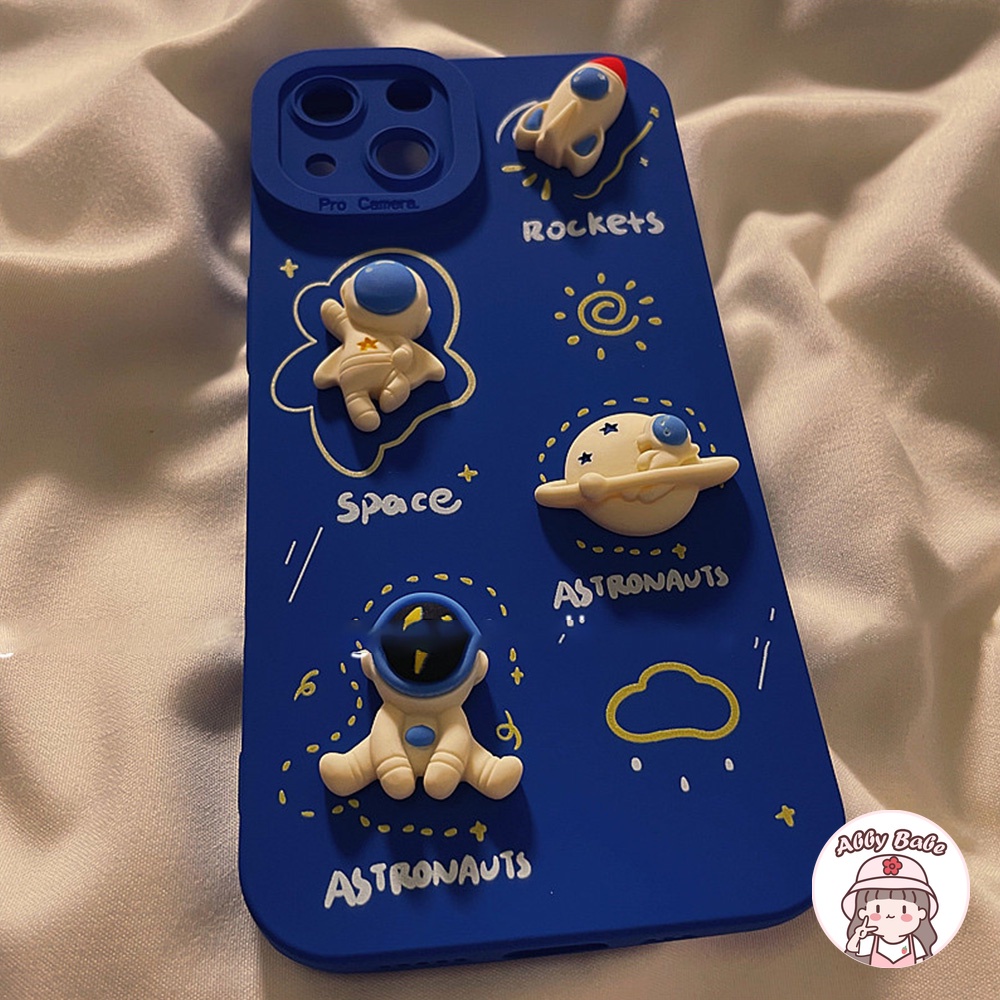 Ốp Điện Thoại TPU Mềm Hình Phi Hành Gia 3D Cho IP 13 12 11 Pro Max XS XR 8 7 Plus