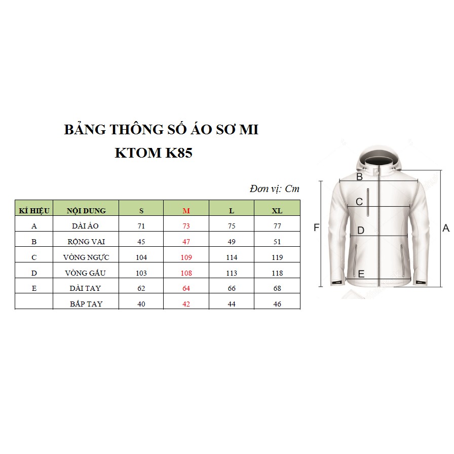 Áo sơ mi dài tay mau khô Ktom K85 K128