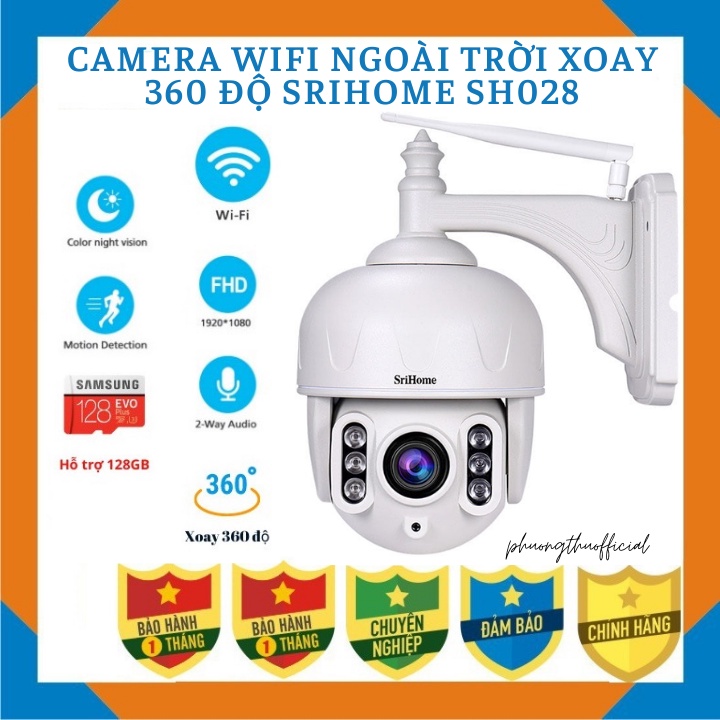 Camera wifi ngoài trời xoay 360 độ Sihome sh028-Hình ảnh siêu nét [ Phương Thu Official ]