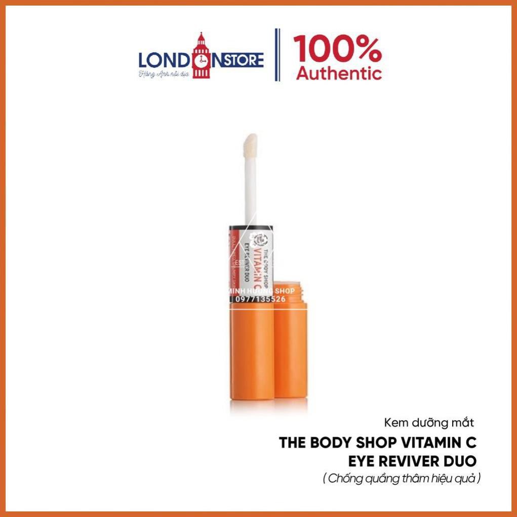 (Hàng UK) Kem dưỡng mắt chống thâm quầng The Body Shop Vitamin C Eye Reviver Duo (2x5ml) - Londonstore.vn