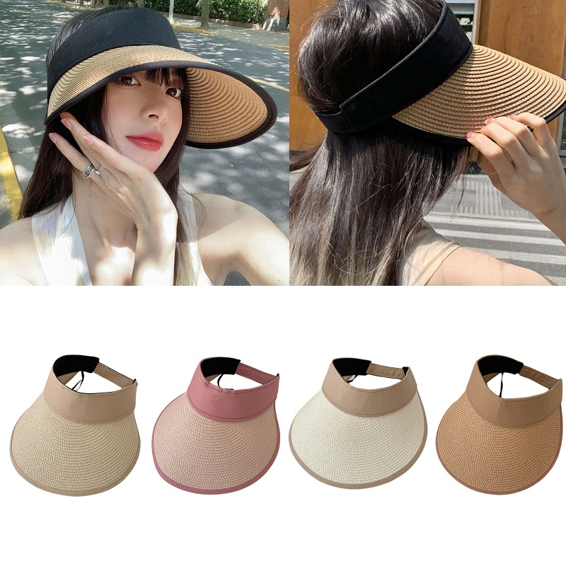 Mũ Vành Rộng Hở Chóp Che Nắng Thời Trang Mùa Hè Dễ Phối Đồ