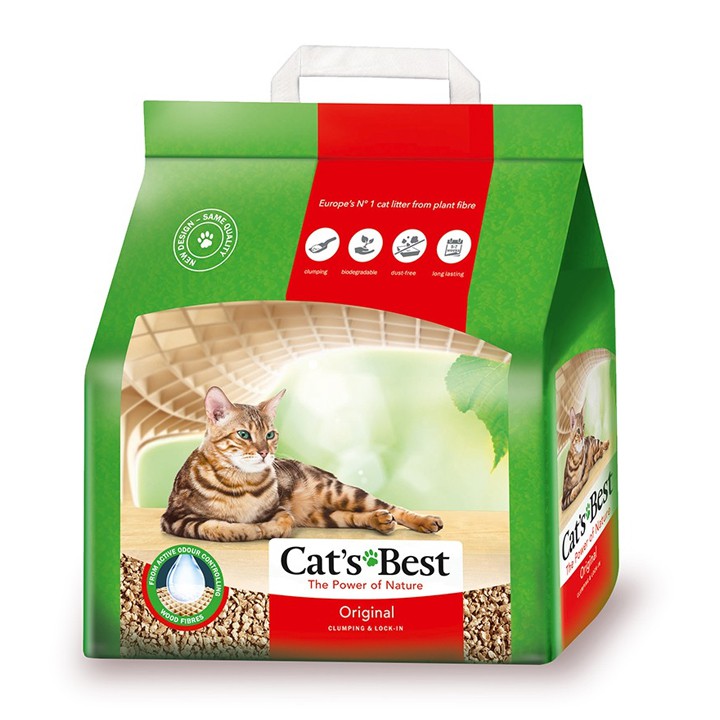 Cát vệ sinh hữu cơ cho mèo Cat's Best Original 10L (4,3kg)