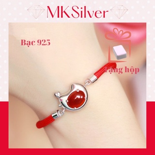 Lắc tay vòng tay bạc ý s925 gà đỏ