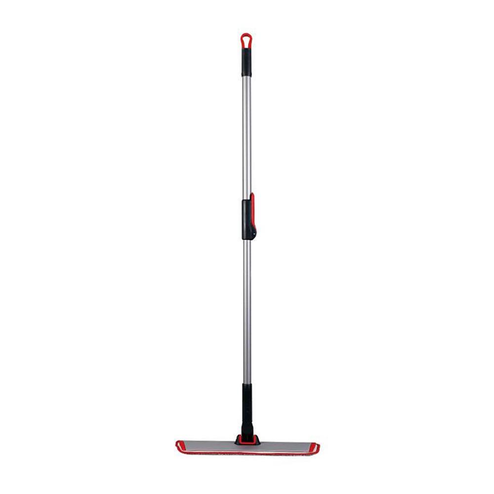 HomeBase ME LIVING Chổi quét nhà phẳng 360 độ bằng Microfiber 24inch ZURE W60xH133xD11cm màu xám/đỏ