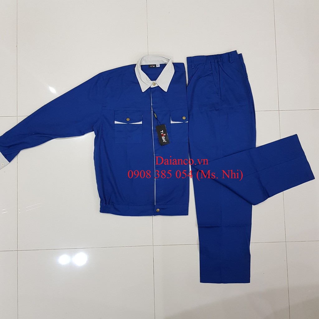 Quần áo bảo hộ vải pangrim Hàn Quốc mẫu Tinba 02- Hình thật
