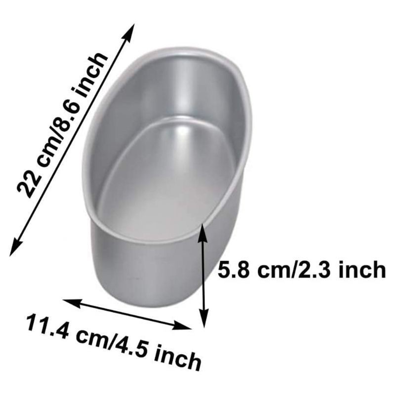 Khuôn Làm Bánh Hình Oval 8 Inch Bằng Hợp Kim Nhôm Chống Dính Tiện Dụng