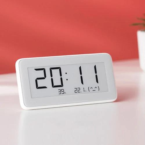 Original Xiaomi Mi Multifunctional Thermometer Pro Digital Clock Electronic-INK Screen Temperature Humidity Sensor BT Wireles Thermometer Moisture Smart Linkage Mi Home APP