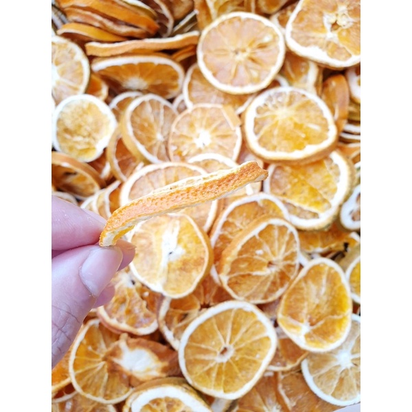 100g Cam vàng thái lát khô miếng tròn hàng đẹp