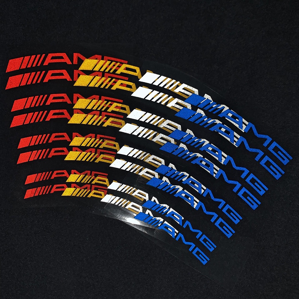 AMG Phanh Thước cặp Nhãn dán Mercedes Benz Phản chiếu đề can Không thấm nước Dán xe