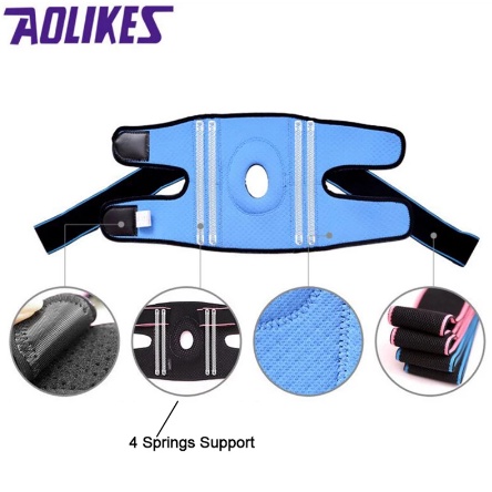 Đai đầu gối Aolikes AL 7912 7908 7616 có đệm hơi silicone thoáng khí bó ống khớp băng cuốn bảo vệ quấn gym yoga