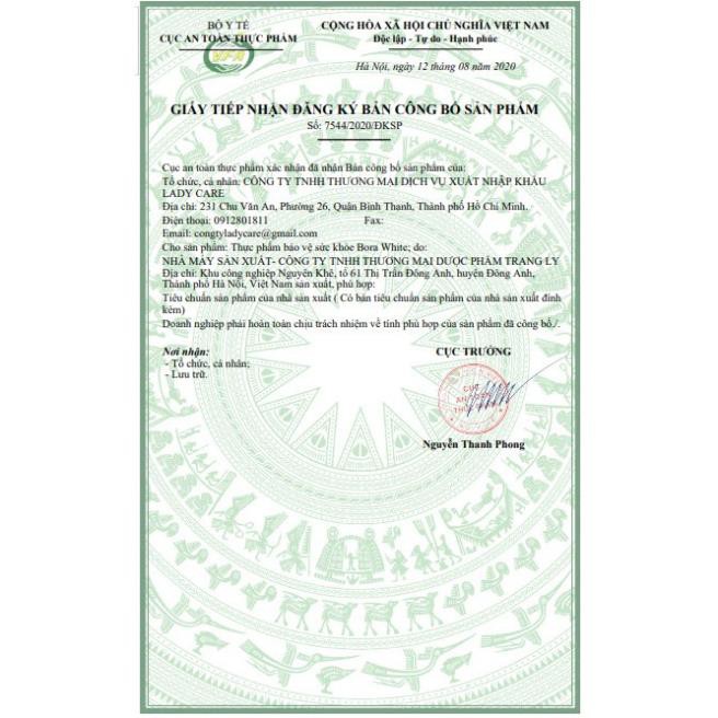 Viên sủi trắng da mờ nám Bora White