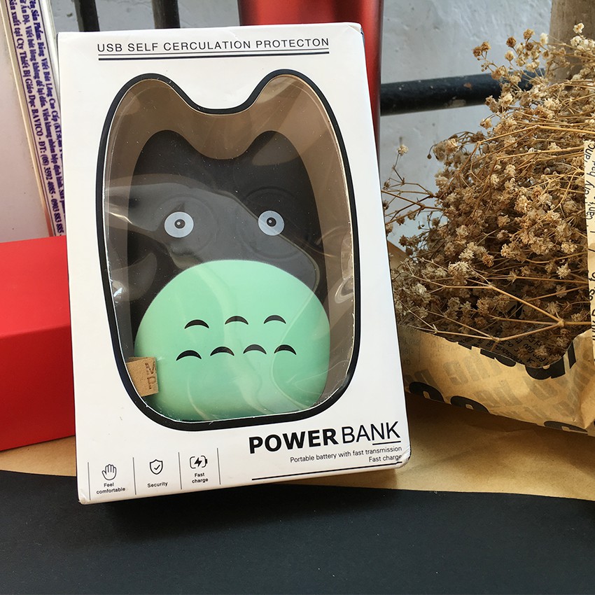Pin sạc dự phòng Power Bank Totoro dễ thương 12000mAh