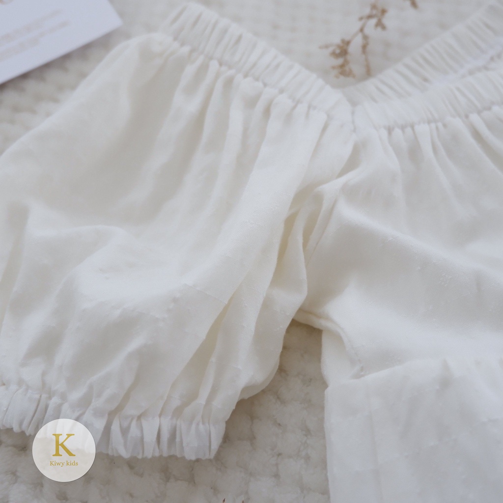 Váy bé gái maxi KIWY KIDS chất linen thô nhăn màu hồng ngọt ngào Kidsh2163 cho bé từ 5 đến 11 tuổi