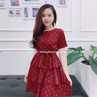 [BÁN GIÁ GỐC] [FREE SHIP ĐƠN HÀNG 99K]  đầm xòe chấm bi thoitrangshop2019