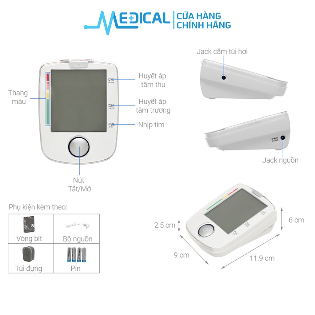 Máy đo huyết áp bắp tay BEURER BM44 có kèm Adapter chính hãng - MEDICAL