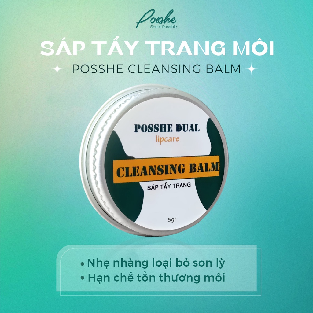 Sáp tẩy trang môi POSSHE - Cleansing balm
