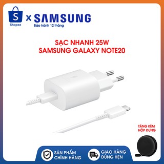 Bộ sạc nhanh 25w cho samsung galaxy note20 - chính hãng