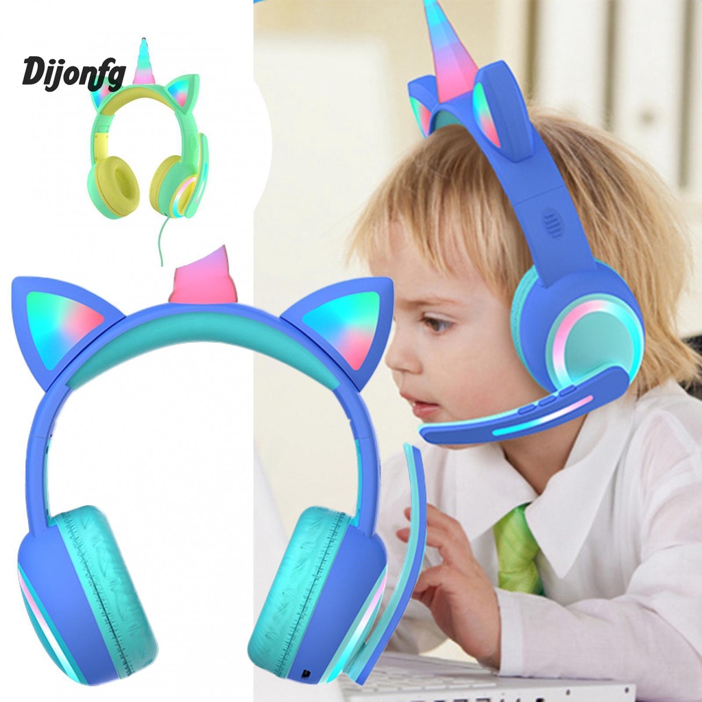 Tai nghe bluetooth 5.0 hình tai mèo dễ thương cho trẻ em