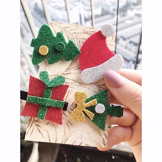 Set 4 kẹp Noel handmade cho bé