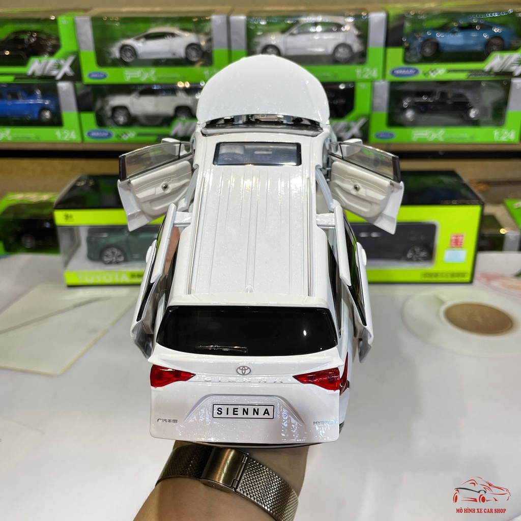 Mô hình xe ô tô bằng sắt Toyota Sienna tỉ lệ 1:24 hãng Hongsen 3 màu