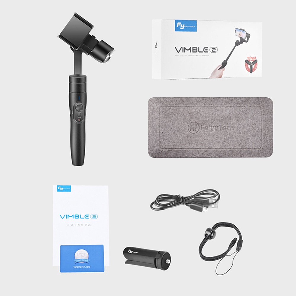 Feiyu Vimble 2s video ổn định Extendable cầm tay Điện thoại GoPro Gimbal cho iPhone X 8 GoPro Anh hùng 6 Xiaomi Yi