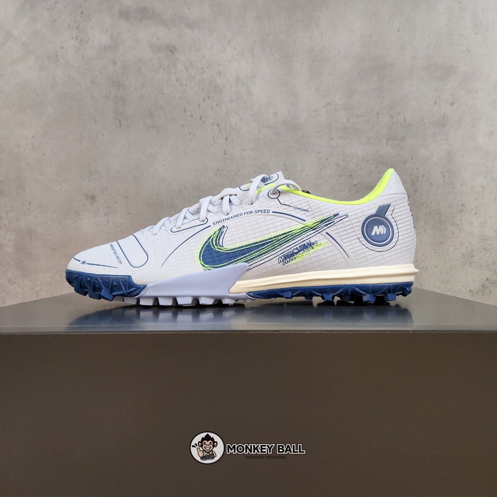 Giày đá bóng Nike Mercurial Vapor 14 Academy TF "Progress" - DJ2879-054 - Bạc/Neon