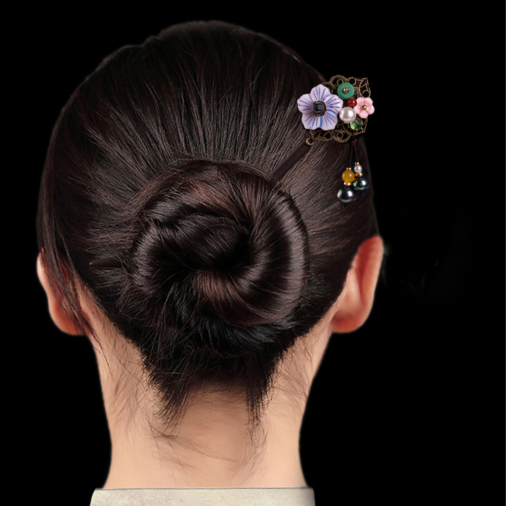 Trâm Cài Tóc Đính Hạt Phong Cách Trung Hoa Cổ Điển Cho Nữ