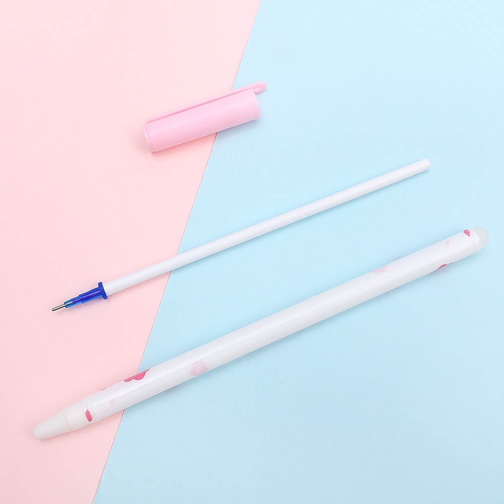 1 Bút Mực Gel Ngòi 0.5mm Họa Tiết Hoa Anh Đào Dễ Thương Chất Lượng Cao Màu Ngẫu Nhiên