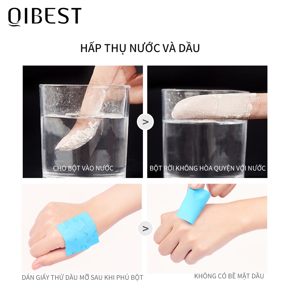 Phấn Phủ QIBEST Dịu Nhẹ Chống Thấm Nước Lâu Trôi 5 Màu 34.5g