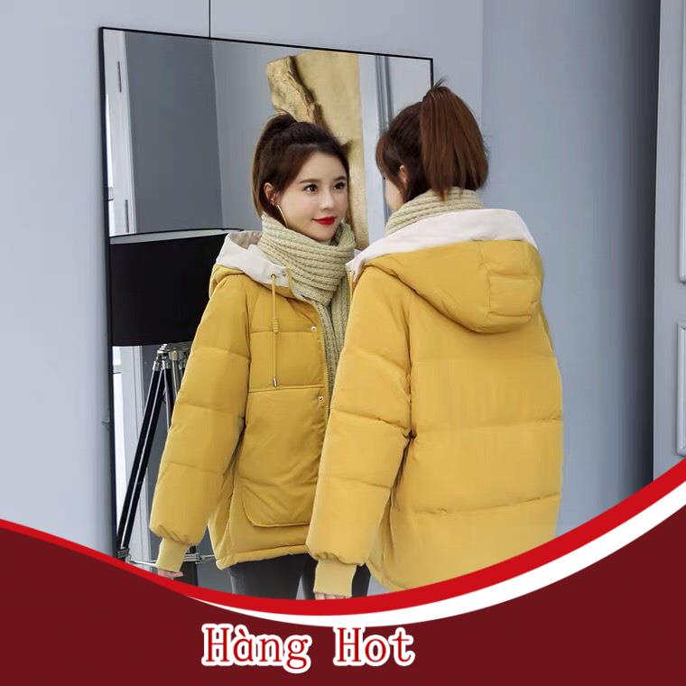 Áo phao nữ Quảng châu cao cấp chất đẹp phong cách ulzzang vintage 3 màu đen vàng kem DAP2