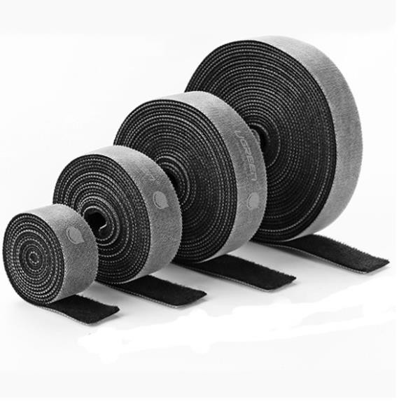 Dây Dán Velcro Tiện Dụng 5M UGREEN 40356 (Màu Xám) ✔HÀNG CHÍNH HÃNG ✔