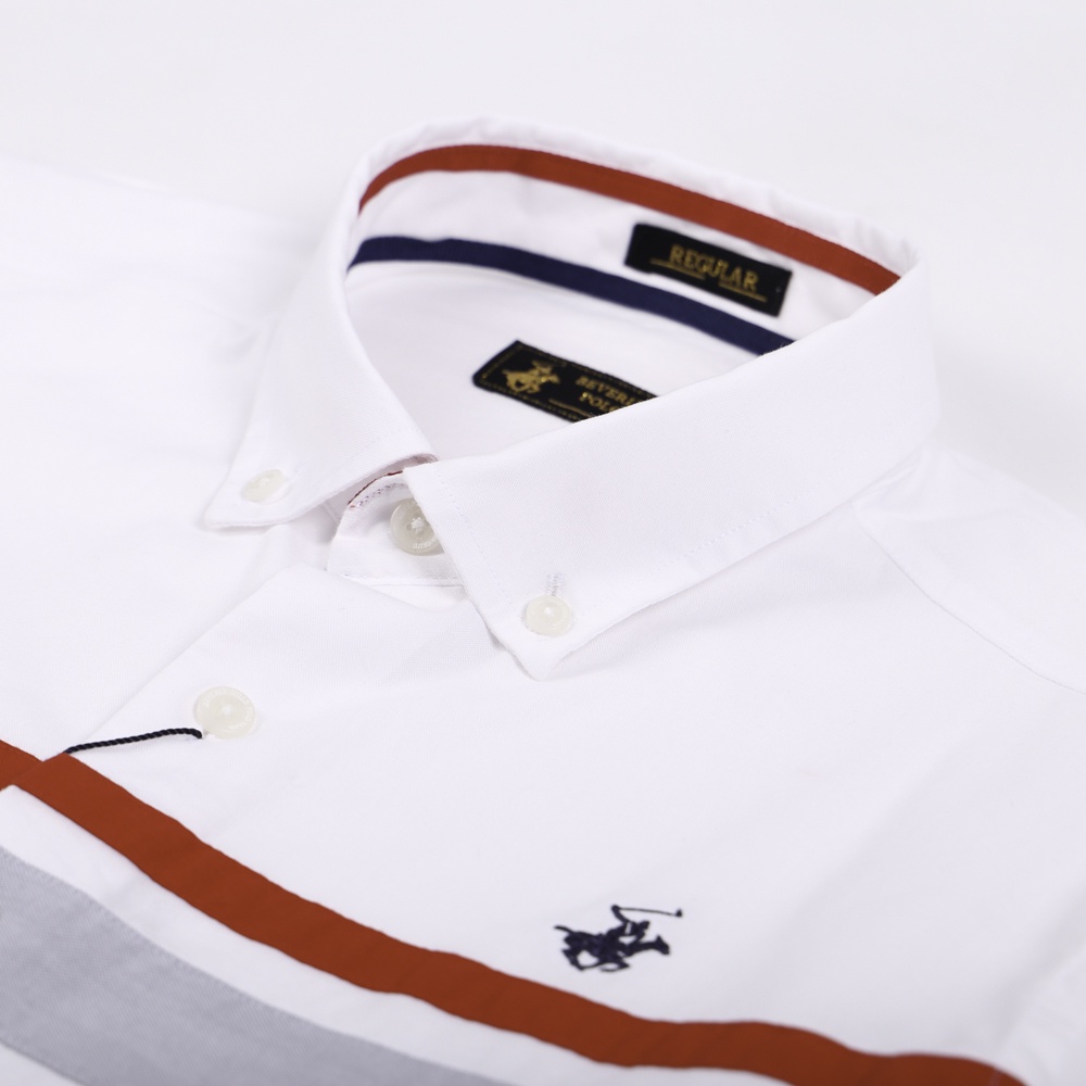 Beverly Hills Polo Club - Áo sơ mi Dài tay Nam Regular Fit Trắng WH- BHPC CMRSS22TL015