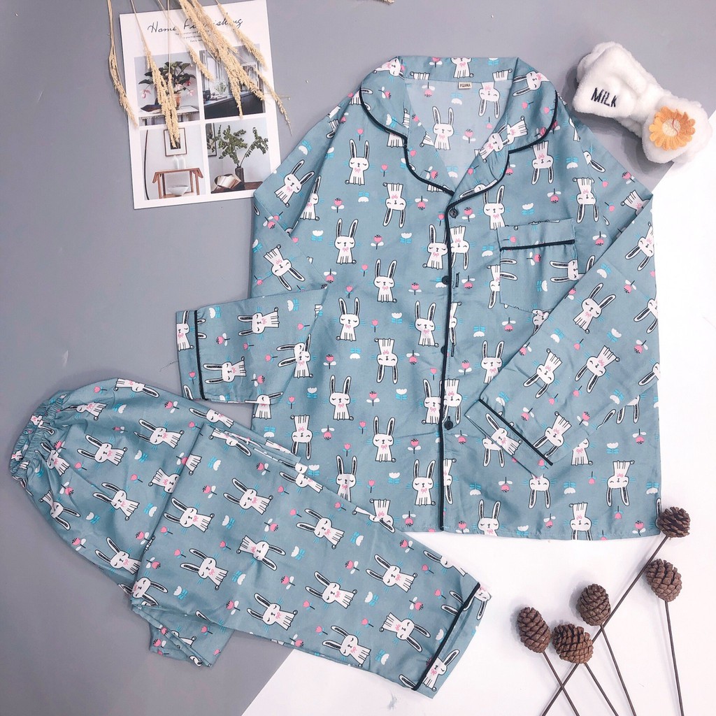 Bộ ngủ nữ Pijama mặc nhà Kate Thái tay dài quần dài | BigBuy360 - bigbuy360.vn
